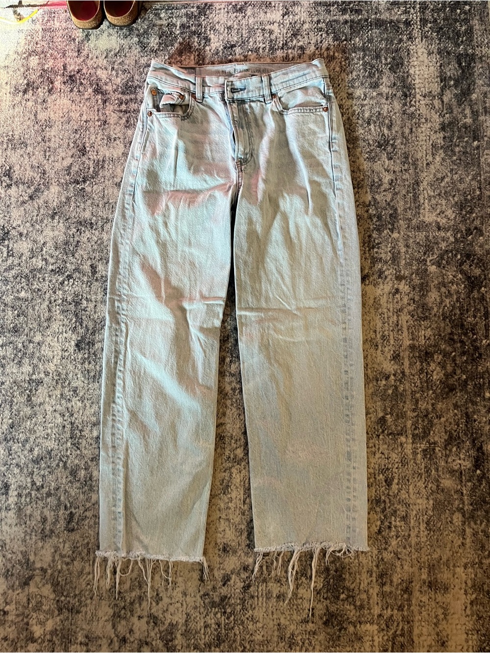 Light wash American Eagle strigid straight leg jeans